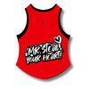 Cherry Pop Red Sleeveless Tshirt for Dogs and Cats- Mr Steal Your Heart