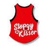 Cherry Pop Red Sleeveless Tshirt for Dogs and Cats- Sloppy Kisser